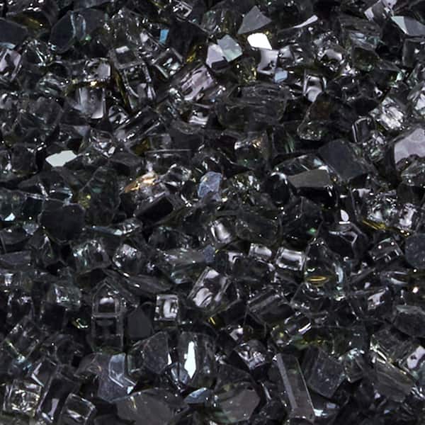 Duluth Forge 1/4 in. Premium Reflective Black Fire Glass - 10 lb. Bag for Indoor and Outdoor Fire Pits
