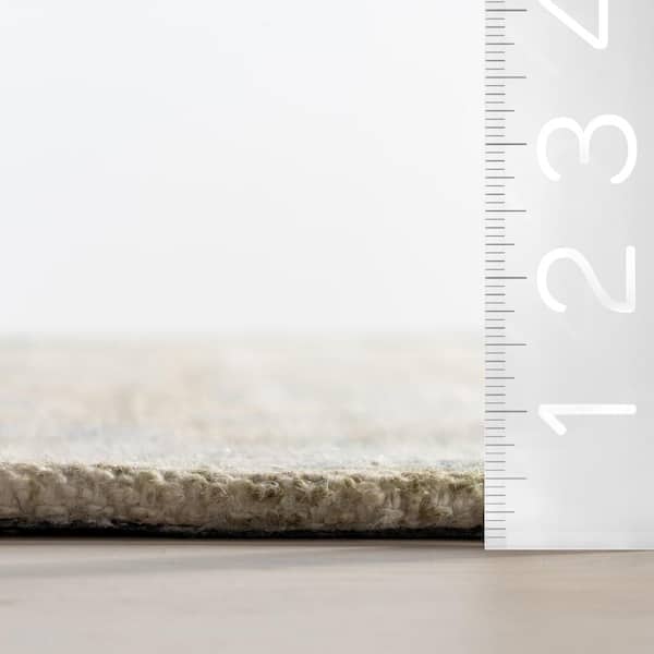 Mariel Wool and Cotton Blue 9 ft. x 12 ft. Indoor/Outdoor Patio Rug