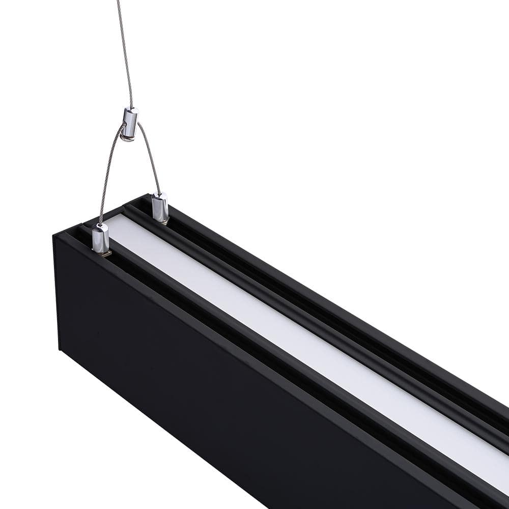 Black Aluminum 4ft LED Suspended Up and Down Light
