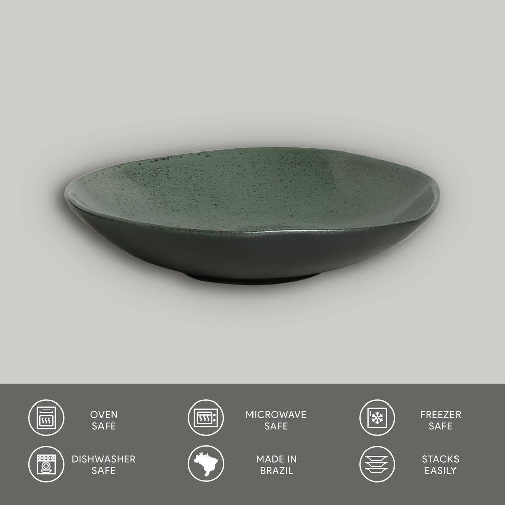 Greenery Porcelain Round Appetizer Bowl, 17.58 oz