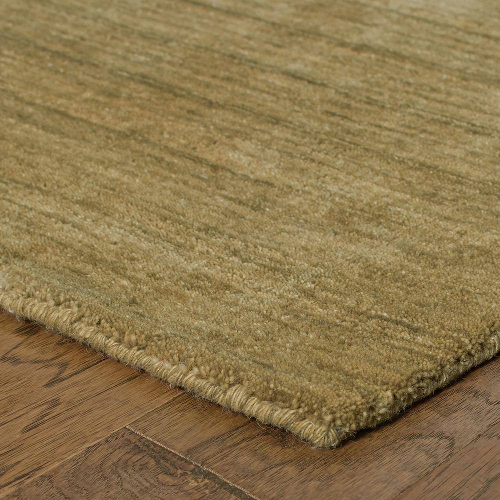 Handmade Gold Wool Rectangular Area Rug 10' x 13'
