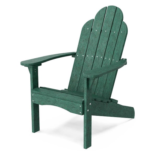 Wildridge Classic Turf Green Plastic Outdoor Adirondack Chair