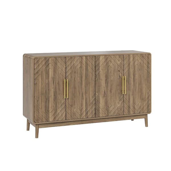 Sideboard Buffet Cabinet With Storage Carved Door Sideboard Multifunctional Accent Cabinet