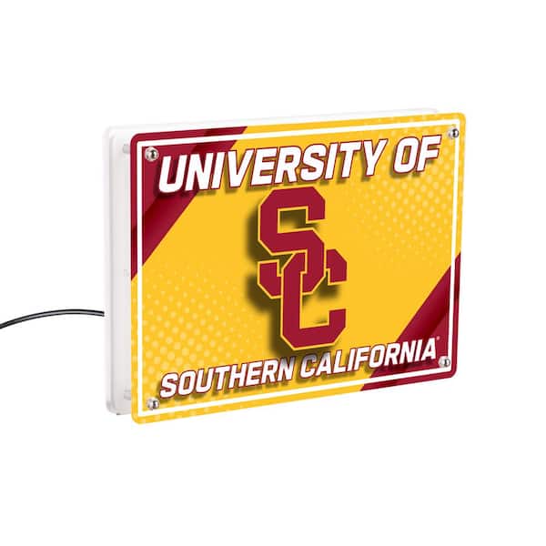 Evergreen University of Southern California NCAA Yellow Rectangle Desklite LED Decor