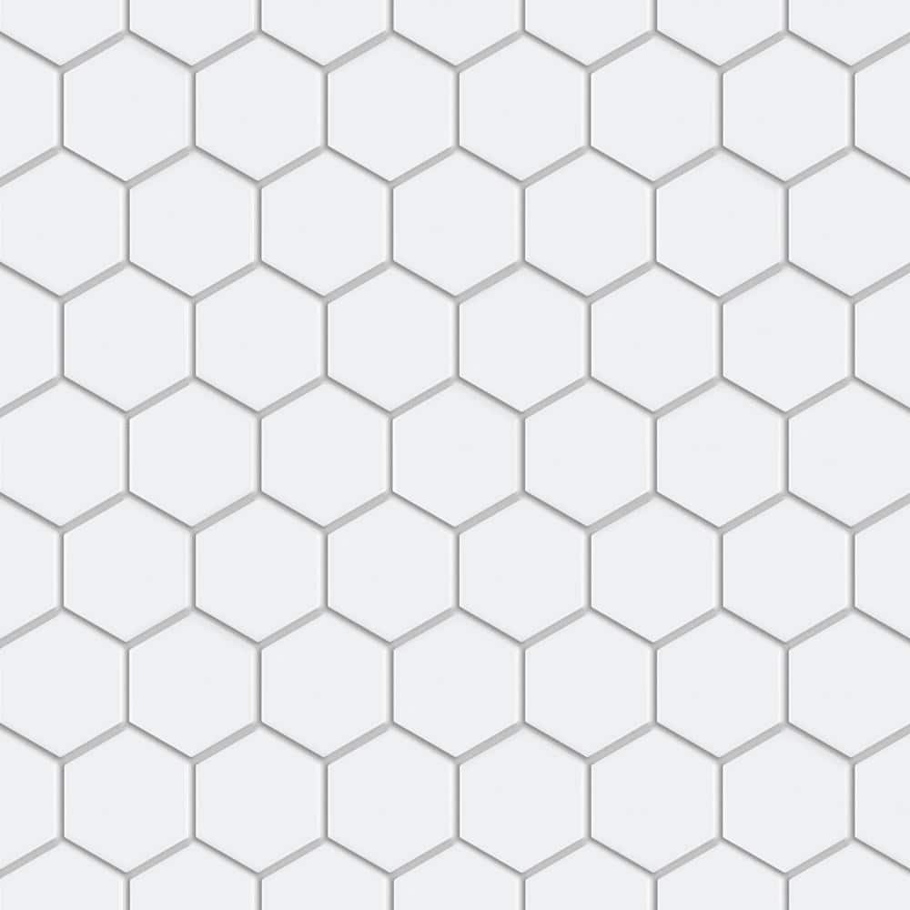 MSI White 2 in. Hexagon 11 in. x 11 in. x 0.25 in. Matte