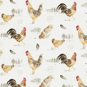 Fresh Chicken Vinyl Strippable Roll Wallpaper (Covers 56 sq. ft.)