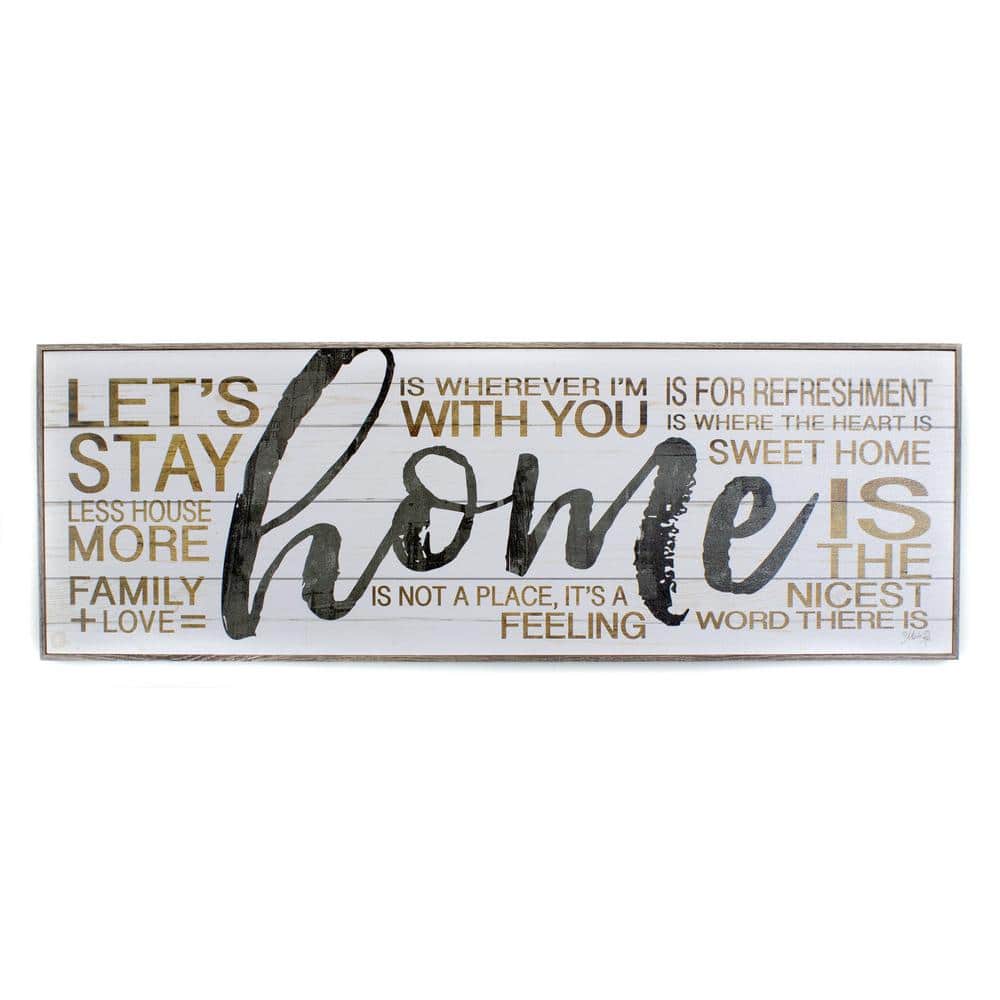 37 in. W x 13 in. H Home by Penny Lane Framed Printed Wall Art