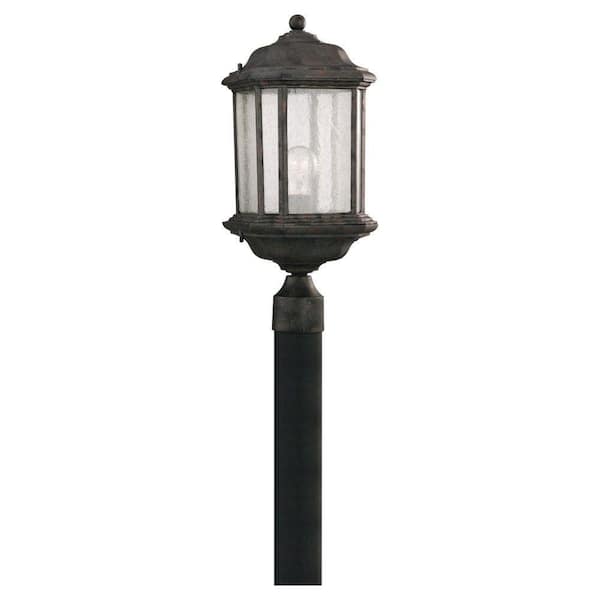 Sea Gull Lighting 82029-746 Kent One-Light Outdoor Post Lantern Oxford Bronze