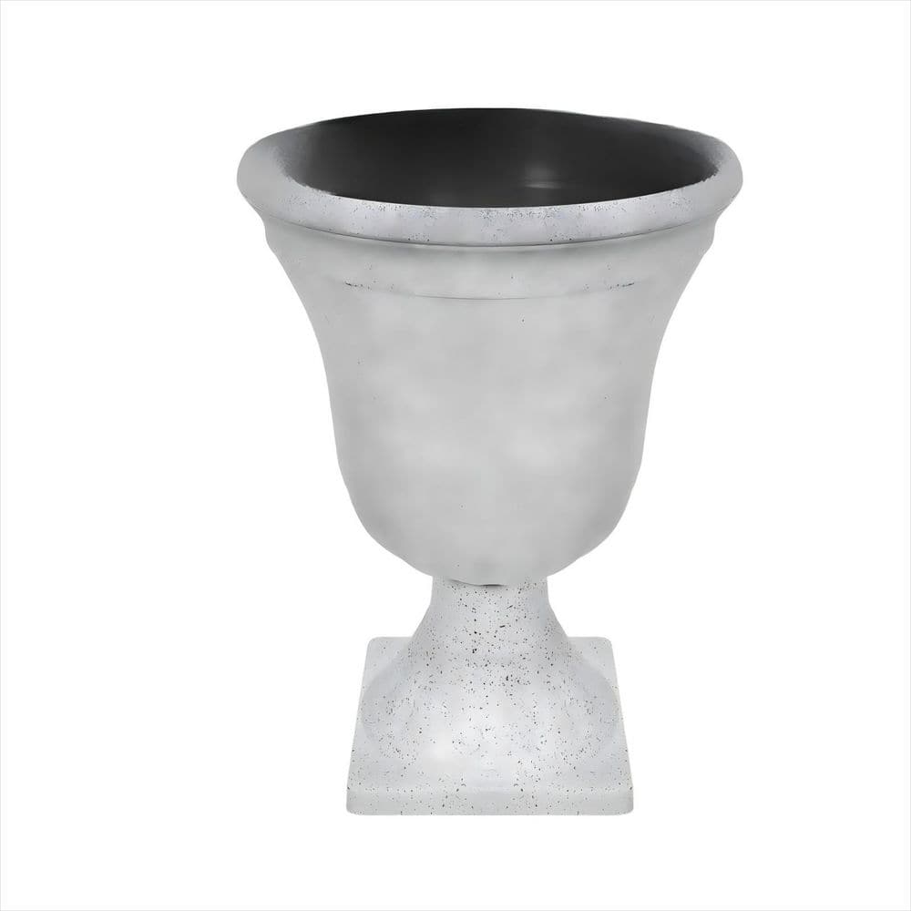 14.6 in. W x 21.6 in. H Large Outdoor Urn Planter Tall Plastic Planter for Indoor and Outdoor White (4-Pack) price history on PriceWatchPro