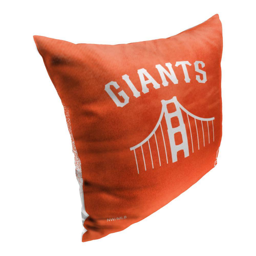 San Francisco Giants Orange and White Square Throw Pillow