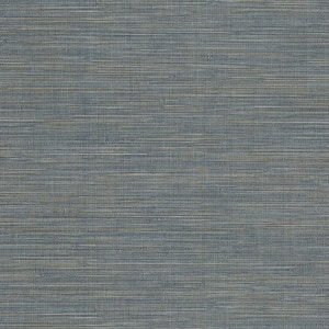 Winn Sapphire Faux Grasscloth Wallpaper