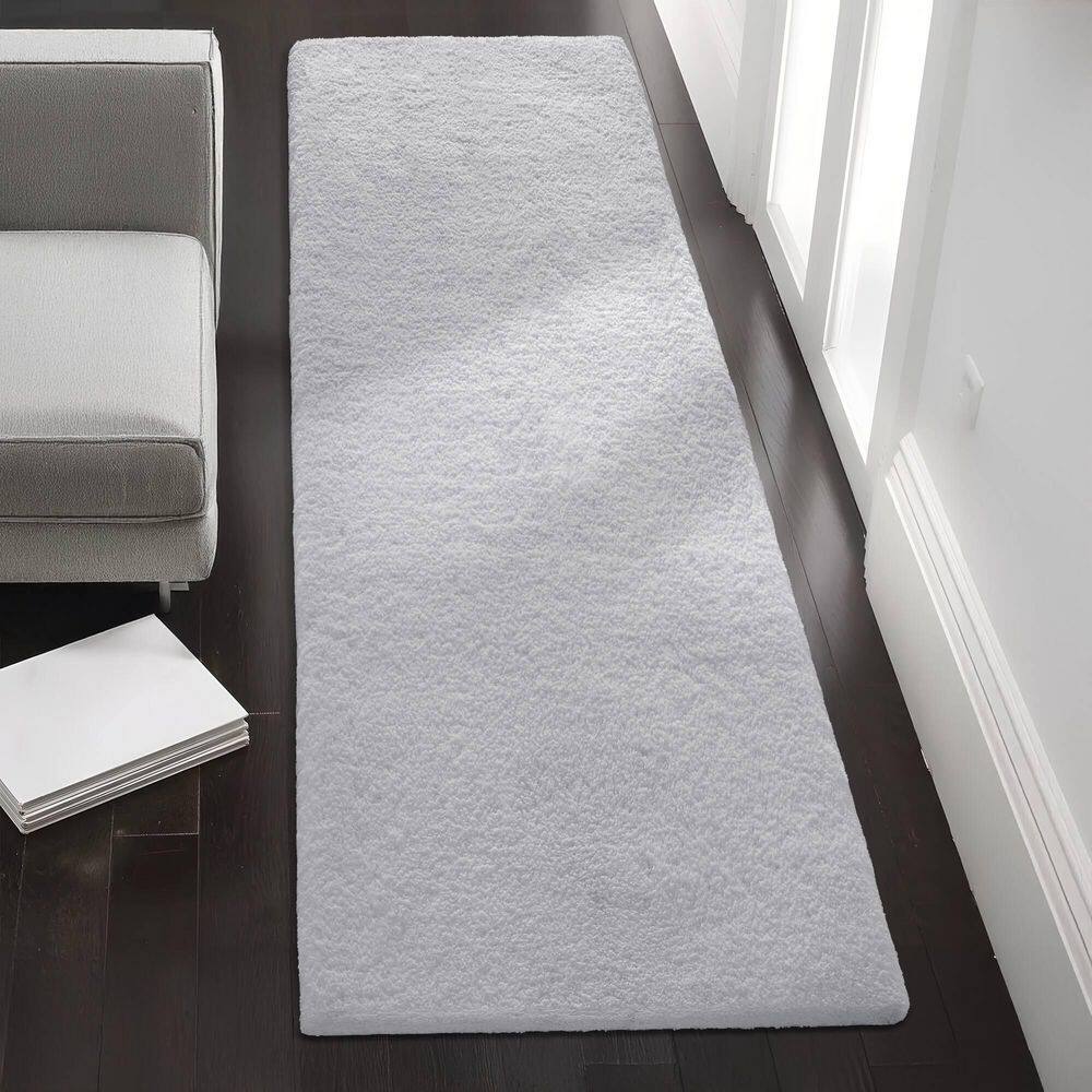 Luxurious Gray Microfiber Quick-Dry Spa Bath Rug