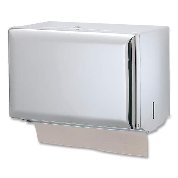10.75 in. x 6 in. x 7.5 in., Commercial Singlefold Folded Paper Towel  Dispenser, Chrome