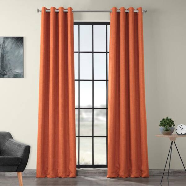 Exclusive Fabrics Furnishings Desert, Red Orange Blackout Curtains