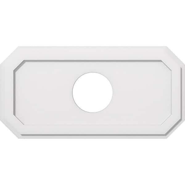 Ekena Millwork 32 in. W x 16 in. H x 7 in. ID x 1 in. P Emerald Architectural Grade PVC Contemporary Ceiling Medallion