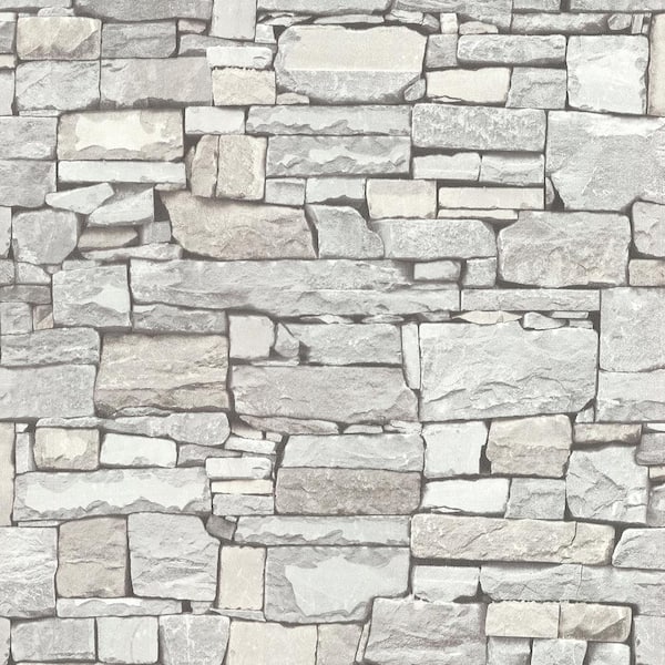 Advantage Tallulah Grey Stone Grey Wallpaper Sample