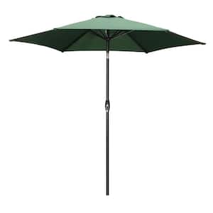 9 ft. Market Patio Outdoor Umbrella with Crank in Green