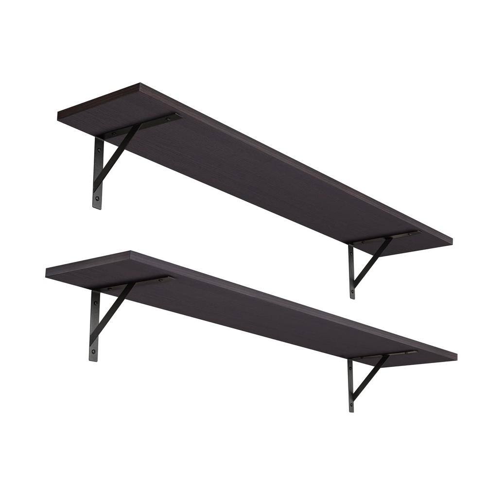 39 in. W x 8 in. D Floating Decorative Wall Shelf Set of 2 Wall Storage