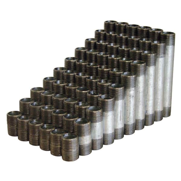 Southland 3/4 in. x Close - 6 in. Galvanized Steel MPT Nipple Assortment
