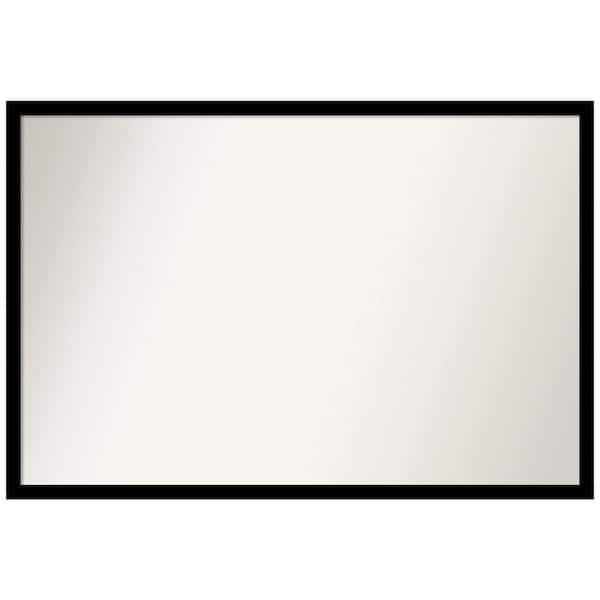 Amanti Art Jet Black 37.5 in. W x 25.5 in. H Rectangle Non-Beveled Framed Wall Mirror in Black