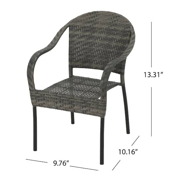 nautica outdoor stacking arm wicker chair