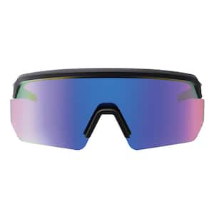Skullerz AEGIR 55008 Blue Anti-Scratch and Enhanced Anti-Fog Mirrored Lens Safety Glasses, Sunglasses