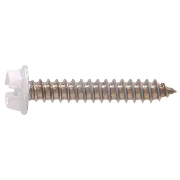 #8 1/2 in. Slotted Hex-Head Sheet Metal Screws (25-Pack)