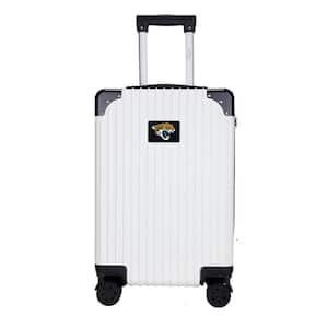 21 in. White Jacksonville Jaguars premium 2-Toned Carry-On Suitcase