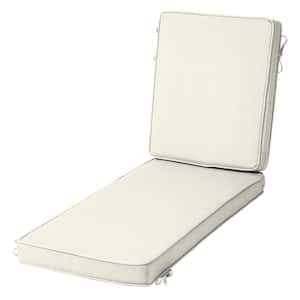 Modern Acrylic Outdoor Chaise Cushion 21 x 46, Sand Cream