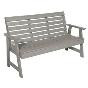 Riverside 5 ft. 2-Person Cove Gray Recycled Plastic Garden Bench