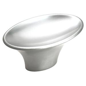2 in. Brushed Dull Chrome Oval Cabinet Knob