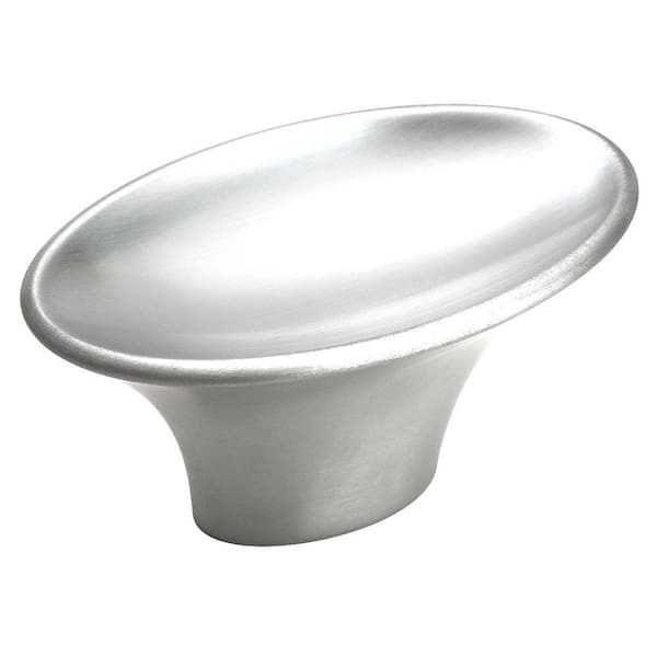 Amerock 2 in. Brushed Dull Chrome Oval Cabinet Knob