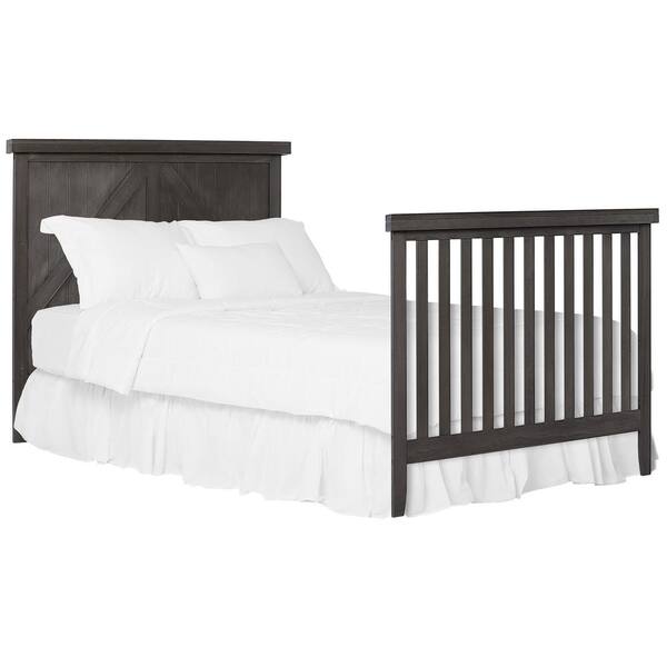 weathered grey crib