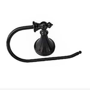 Annchester Wall Mount Single Post Toilet Paper Holder in Matte Black