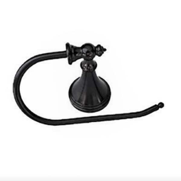 ARISTA Annchester Wall Mount Single Post Toilet Paper Holder in Matte Black