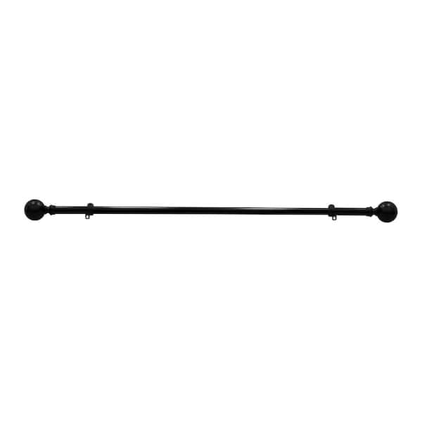 ACHIM Buono II Morgan Black Decorative Rod and Finial 66 in. - 120 in.