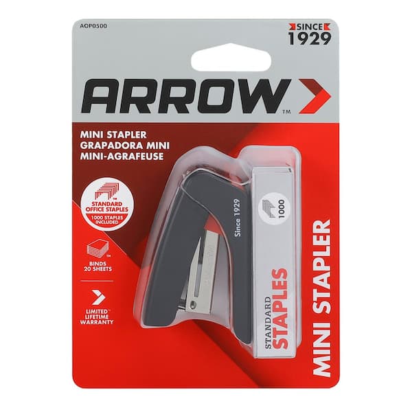 Arrow Fastener Arrow Mini Stapler, 20 Sheet Capacity, With