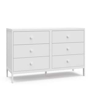 Universal White 6-Drawer 51.38 in. Wide Dresser