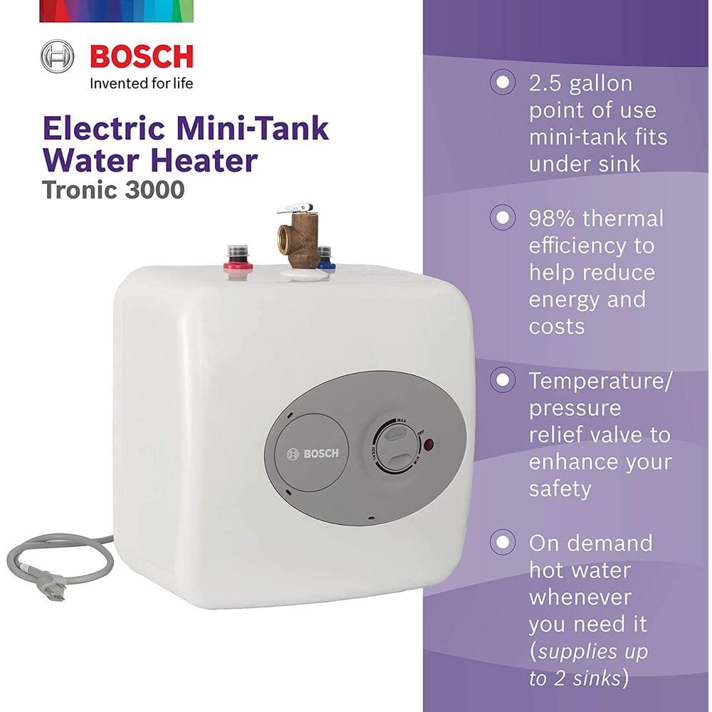 Bosch 2.5 Gallon White Electric Point-of-Use Water Heater