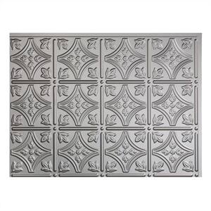 18 in. x 24 in. Traditional #1 Argent Silver Vinyl Backsplash Panel (Pack of 5)