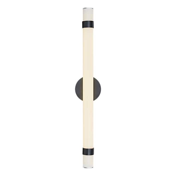 Madison 30-in 1 Light 24-Watt Urban Bronze/Glossy Opal Integrated LED Vanity Light