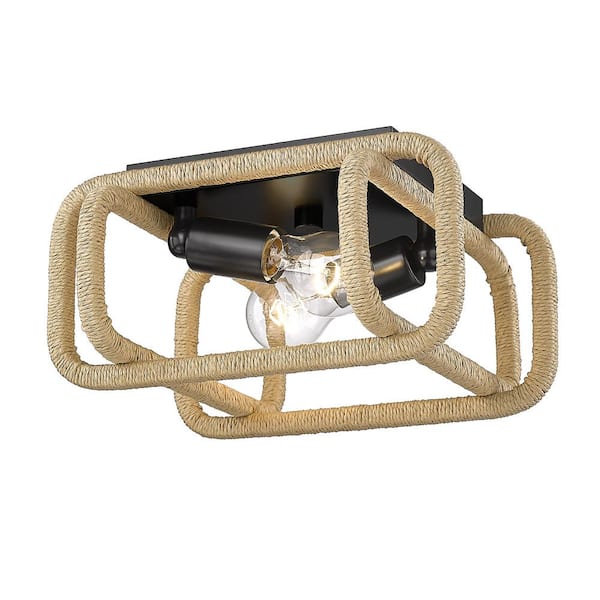 Golden Lighting Smyth 11.5-in Chrome Modern/Contemporary Incandescent Flush Mount Light