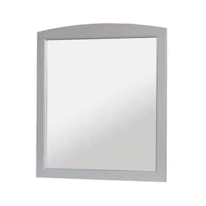 Medium Rectangle Gray Classic Mirror (36 in. H x 32.13 in. W)