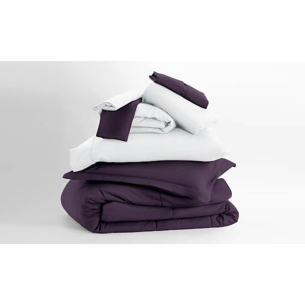 Becky Cameron Performance 8-Piece Purple King Comforter Set IEH