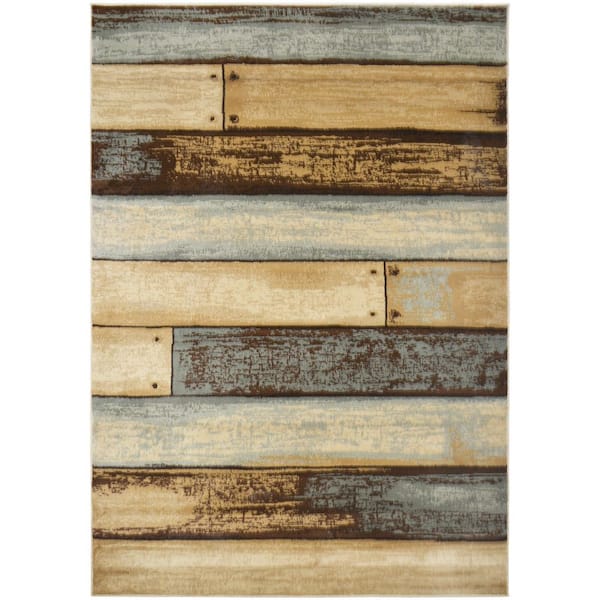 Mayberry Rug American Destination Multi-Color Boardwalk Multi Coastal 2 ft. x 8 ft. Area Rug