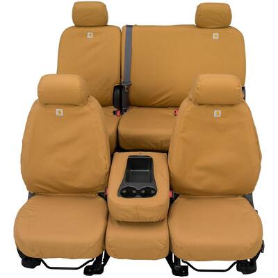 Carhartt Seat Saver 2nd Row Custom Fit Seat Cover/Brown/Fits double cab solid bench seat