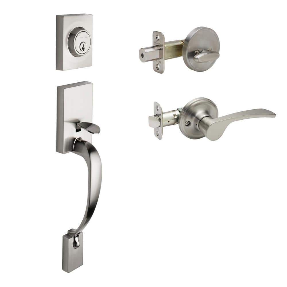 Craftsman Satin Stainless Door Handleset with Left Hand Scandinavian Handle Trim price history on PriceWatchPro