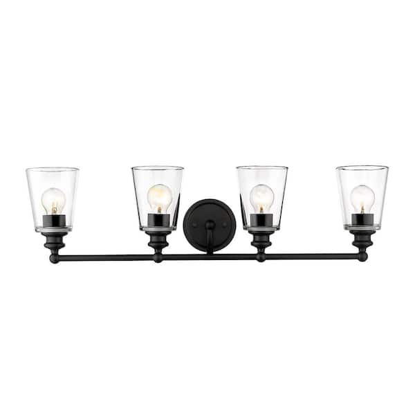 Acclaim Lighting Ceil 4-Light Matte Black Vanity Light IN41403BK - The ...