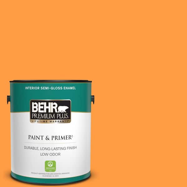 BEHR PREMIUM PLUS 1 gal. #P240-6 Exotic Blossom Semi-Gloss Enamel Low Odor Interior Paint & Primer