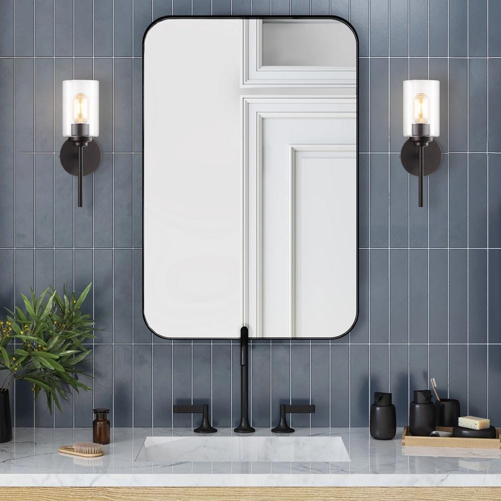 Juno 13" Oil-Rubbed Bronze LED Wall Sconce with Clear Cylinder